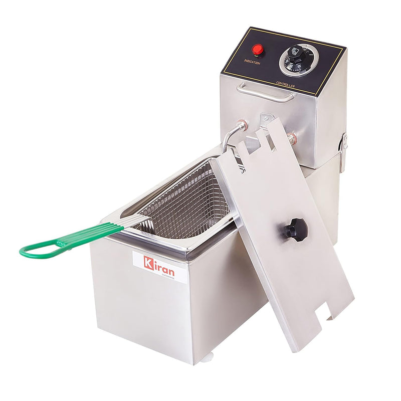 Kiran Enterprise Stainless Steel Electric 5 Liter Deep Fryer for Restaurant and Kitchen and  commercial Use Kiran Enterprise
