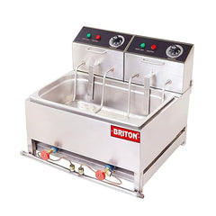 Electric & Gas 12+12 Liter Capacity Deep Fryer For Bulk Frying for Restaurant and Kitchen and commercial Use