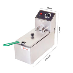 Kiran Enterprise Stainless Steel Electric 5 Liter Deep Fryer for Restaurant and Kitchen and  commercial Use Kiran Enterprise
