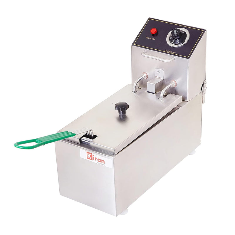Kiran Enterprise Stainless Steel Electric 5 Liter Deep Fryer for Restaurant and Kitchen and  commercial Use Kiran Enterprise