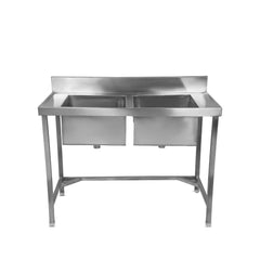 Double Bowl Commercial Stainless Steel Sink