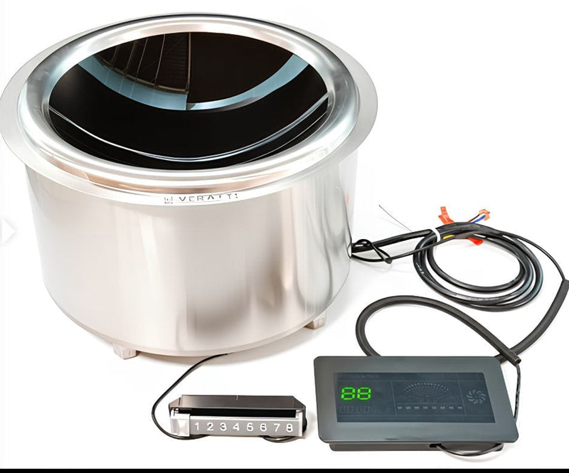 Kiran Full SS Premium Induction - 400 | 8000W | Round | Wok Base | Digital Model