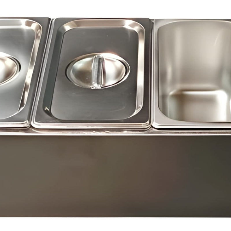 Electric Bain Marie without Glass - 3 Compartments (3) GN Pans of 1/3 150mm ~ 5.5L/Pan)