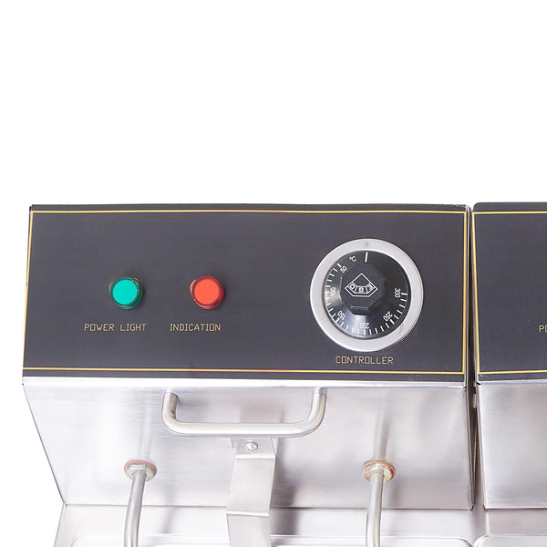 Kiran Enterprise Stainless Steel Electric & Gas 16 Liter Deep Fryer For Bulk Frying for  Restaurant and Kitchen and commercial Use