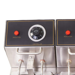 Kiran Enterprise Stainless Steel Electric 5 Liter Double Pan Deep Fryer for Restaurant and  Kitchen and commercial Use