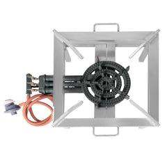 Kiran Enterprises Commercial 18x18 Korean burner Gas bhatti with Fitted with Brass Nut Hose Pipe
