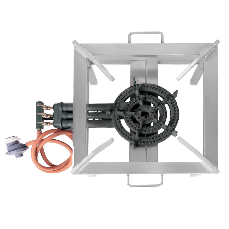 Kiran Enterprises Commercial 18x18 Korean burner Gas bhatti with Fitted with Brass Nut Hose Pipe