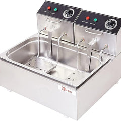 Kiran Enterprises Stainless Steel Electric 23 Liter Capacity Deep Fryer for Restaurant and Kitchen and commercial Use
