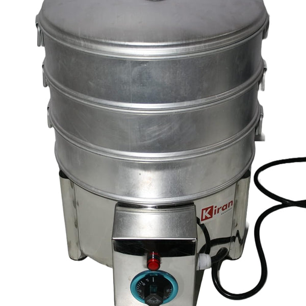 Kiran Enterprises Premium Aluminium Momos Maker & Steamer with Handles, Durable 3 Tier Steamer for Cooking, Suitable for Home, Hotels, Restaurant