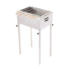KIRAN ENTERPRISES Charcoal Barbecue Grill Dual Stainless Steel Body, Free Standing