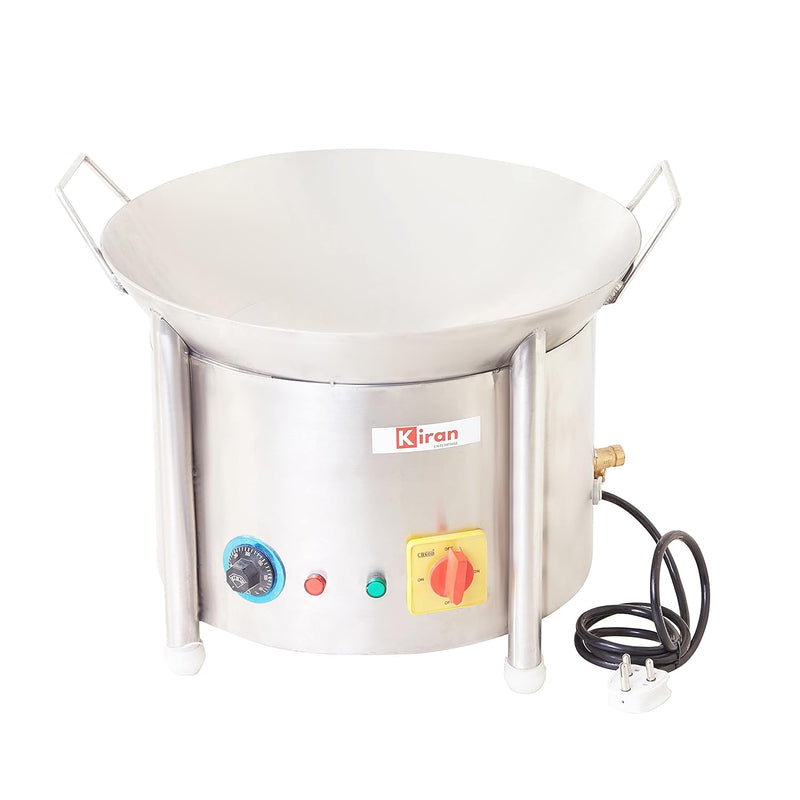 Kiran Enterprise 16 Inch  Electric Kadhai Fryer Suitable for restaurants, hotels and commercial Use