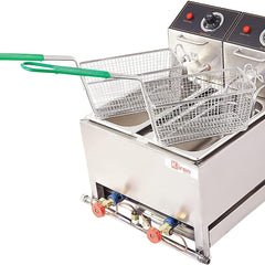 Kiran 5+5 Liter Double Pan Electric & Gas Deep Fryer