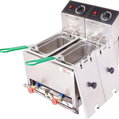 Kiran 5+5 Liter Double Pan Electric & Gas Deep Fryer