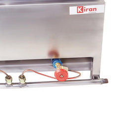 Kiran Enterprise Stainless Steel Electric & Gas 8 Liter Double Pan Deep Fryer for Restaurant  and Kitchen and commercial Use