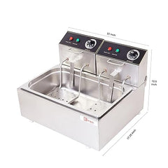 KIRAN ENTERPRISE 16 Ltr Deep Fryer Electric Single Pan Fryer For Restaurant, Kitchen &  Commercial Use