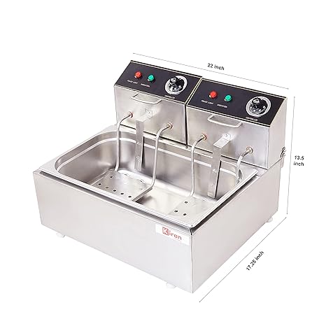 KIRAN ENTERPRISE 16 Ltr Deep Fryer Electric Single Pan Fryer For Restaurant, Kitchen &  Commercial Use