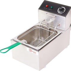 Kiran Enterprise Stainless Steel 8 Liter Deep Fryer Electric & Gas for Restaurant and Kitchen  and commercial Use