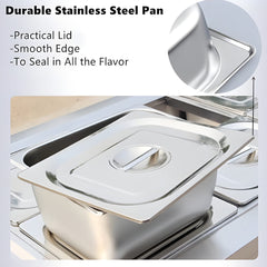 Electric Bain Marie without Glass - 6 Compartments (6 GN Pans of 1/3 150mm ~ 5.5L/Pan)