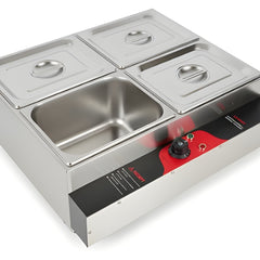 Electric Bain Marie without Glass - 4 Compartments ( 4 GN Pans of 1/2 150mm ~8.5L/Pan )
