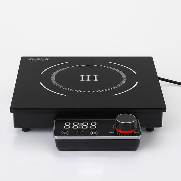 Kiran Full Black Body Induction | 2500W | Square | Flat Base | Removable Adapter & Touchscreen + Knob Model