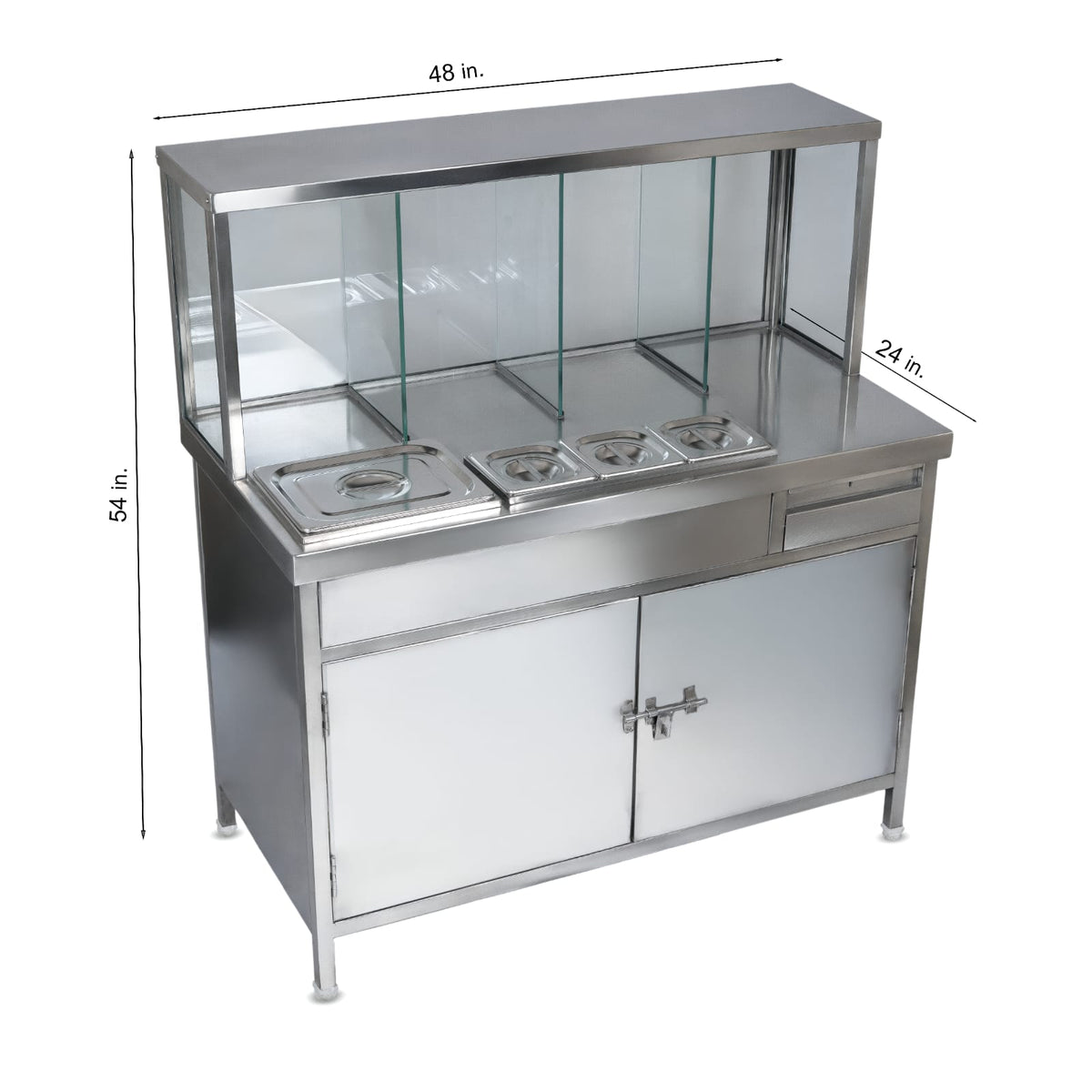 Pani Puri Counter/ Chaat Counter / Sandwich Counter Commercial Stainless Steel Food Preparation and Display Counter