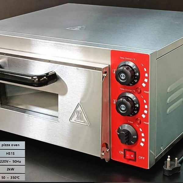 Electric Regular Pizza Oven with Stone + Inner & Outer Thermocol Packing - HS1S Single (16 x 16