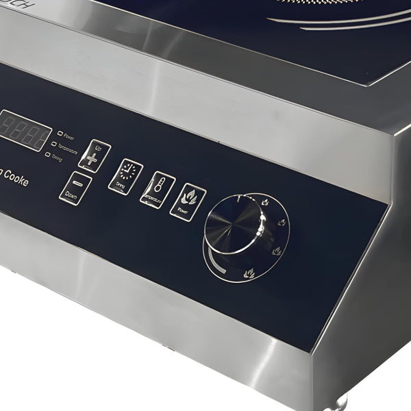 Kiran Full SS Induction - | 3500W | Square | Flat Base | Switch + Knob Model