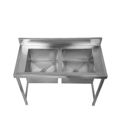 Double Bowl Commercial Stainless Steel Sink