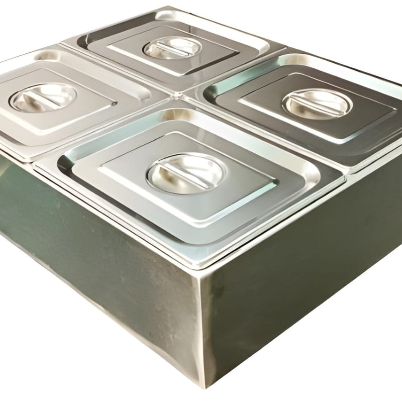 Electric Bain Marie without Glass - 4 Compartments ( 4 GN Pans of 1/2 150mm ~8.5L/Pan )