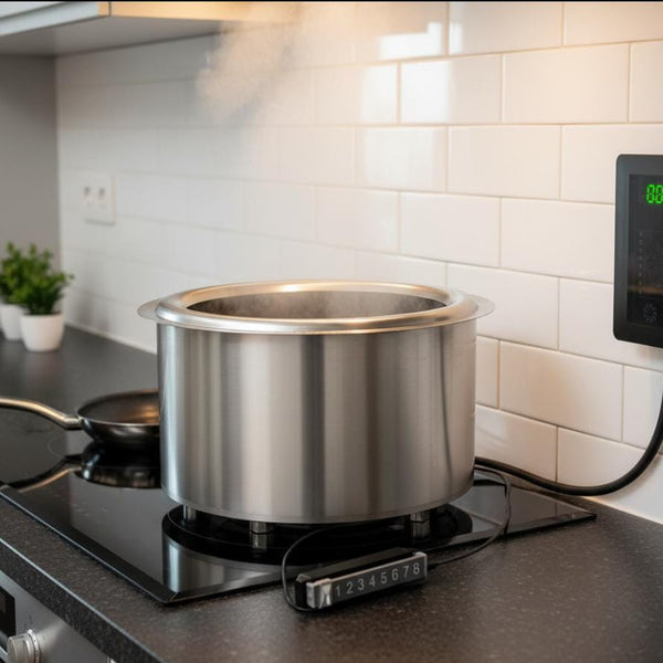 Kiran Full SS Premium Induction - 400 | 8000W | Round | Wok Base | Digital Model