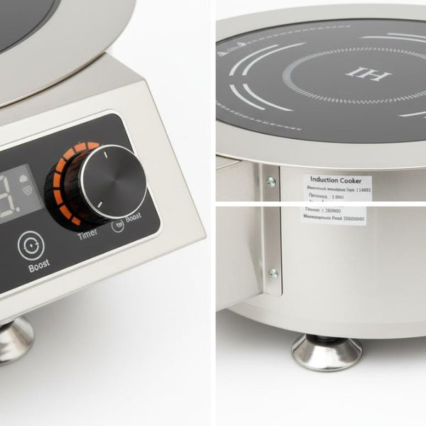 Kiran Full SS Premium Induction - | 3500 W | Round | Flat Base | Touchscreen + Knob Model