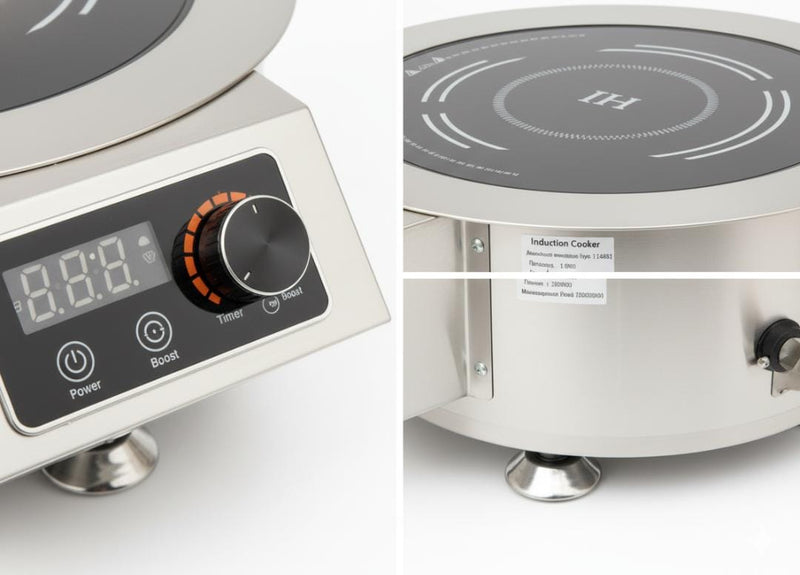 Kiran Full SS Premium Induction - | 3500 W | Round | Flat Base | Touchscreen + Knob Model