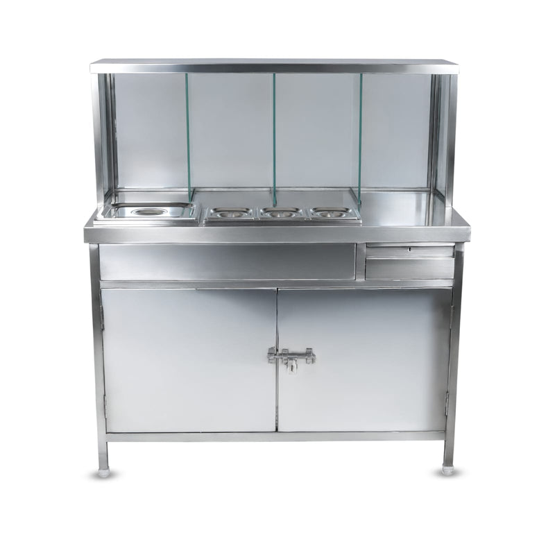 Pani Puri Counter/ Chaat Counter / Sandwich Counter Commercial Stainless Steel Food Preparation and Display Counter