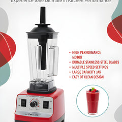 Electric 2L Commercial Blender 4500W ( Red & Black )