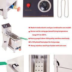 Kiran Kitchen Versatile 5-Litre Gas and Electric Fryer