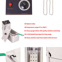 Kiran 5 Liter Deep Fryer- Electric 5 L Electric Deep Fryer