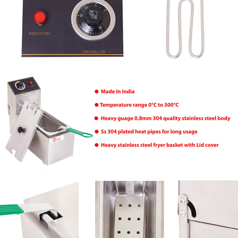 Kiran 5 Liter Deep Fryer- Electric 5 L Electric Deep Fryer