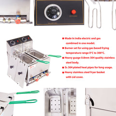 Kiran 5 Liter Double Pan Deep Fryer- Electric & Gas 5 L Electric Deep Fryer