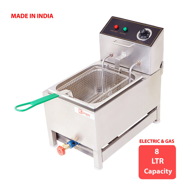 Kiran 8 Liter Deep Fryer - Electric & Gas