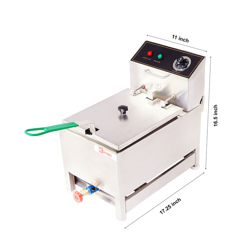 Kiran 8 Liter Deep Fryer - Electric & Gas