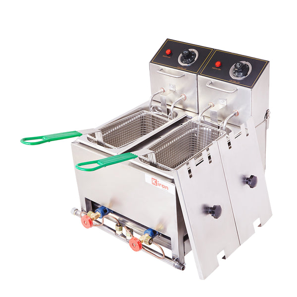 Kiran 5 Liter Double Pan Deep Fryer- Electric & Gas 5 L Electric Deep Fryer