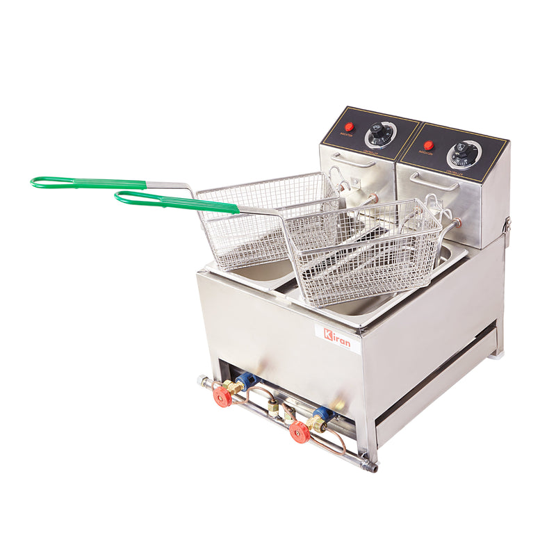 Kiran 5 Liter Double Pan Deep Fryer- Electric & Gas 5 L Electric Deep Fryer