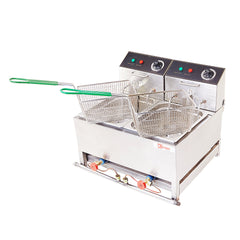 Kiran 8 Liter Double Pan Deep Fryer - Electric & Gas