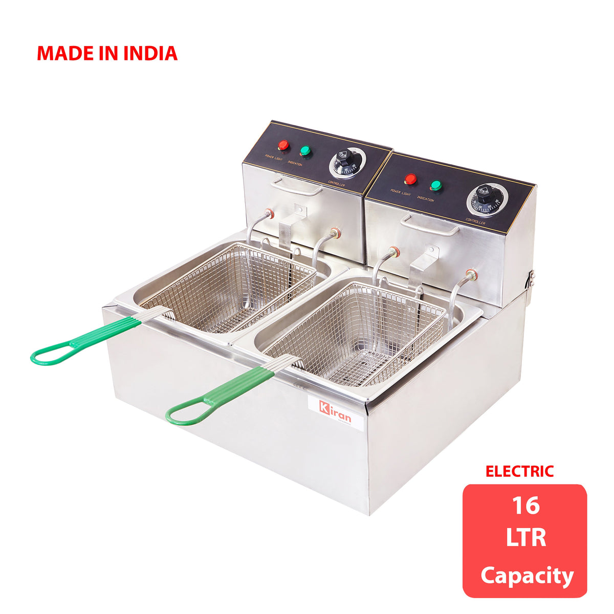Kiran 8+8 Double Pan Electric Deep Fryer