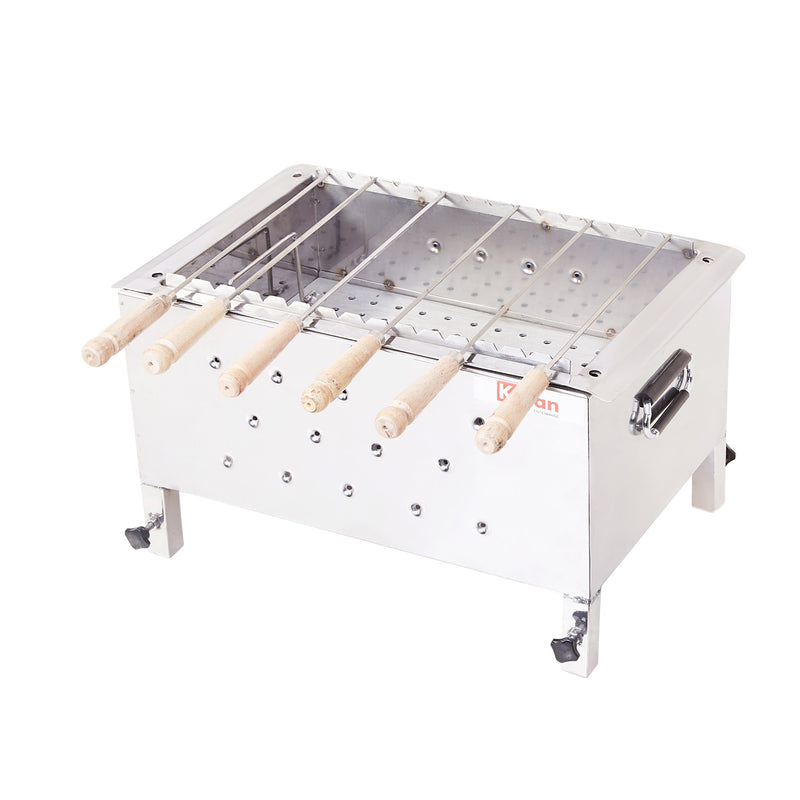 Kiran Charcoal Dual Body Barbecue Grill with Detachable Leg