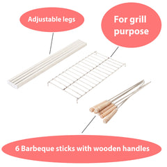 Kiran Charcoal Dual Body Barbecue Grill with Detachable Leg