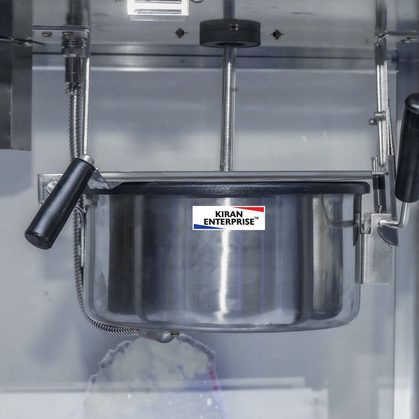 Kiran Kitchen Popcorn Machine - Stainless Steel, Easy to Clean, Perfect for Home and Commercial Use
