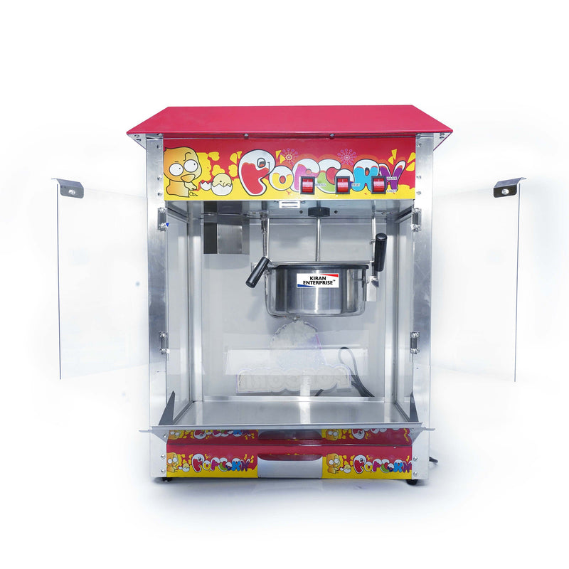 Kiran Kitchen Popcorn Machine - Stainless Steel, Easy to Clean, Perfect for Home and Commercial Use