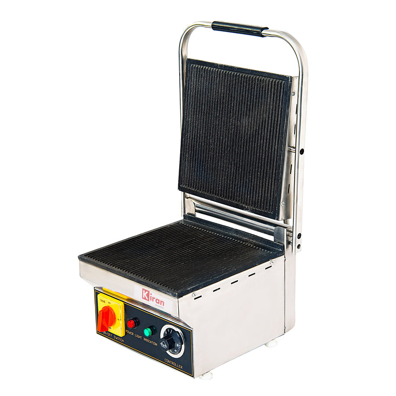Kiran Kitchen Commercial 2-Step Sandwich Griller, - Durable Metal, Ideal for Restaurant and Hotel Kitchens.