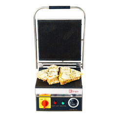 Kiran Kitchen Commercial 2-Step Sandwich Griller, - Durable Metal, Ideal for Restaurant and Hotel Kitchens.